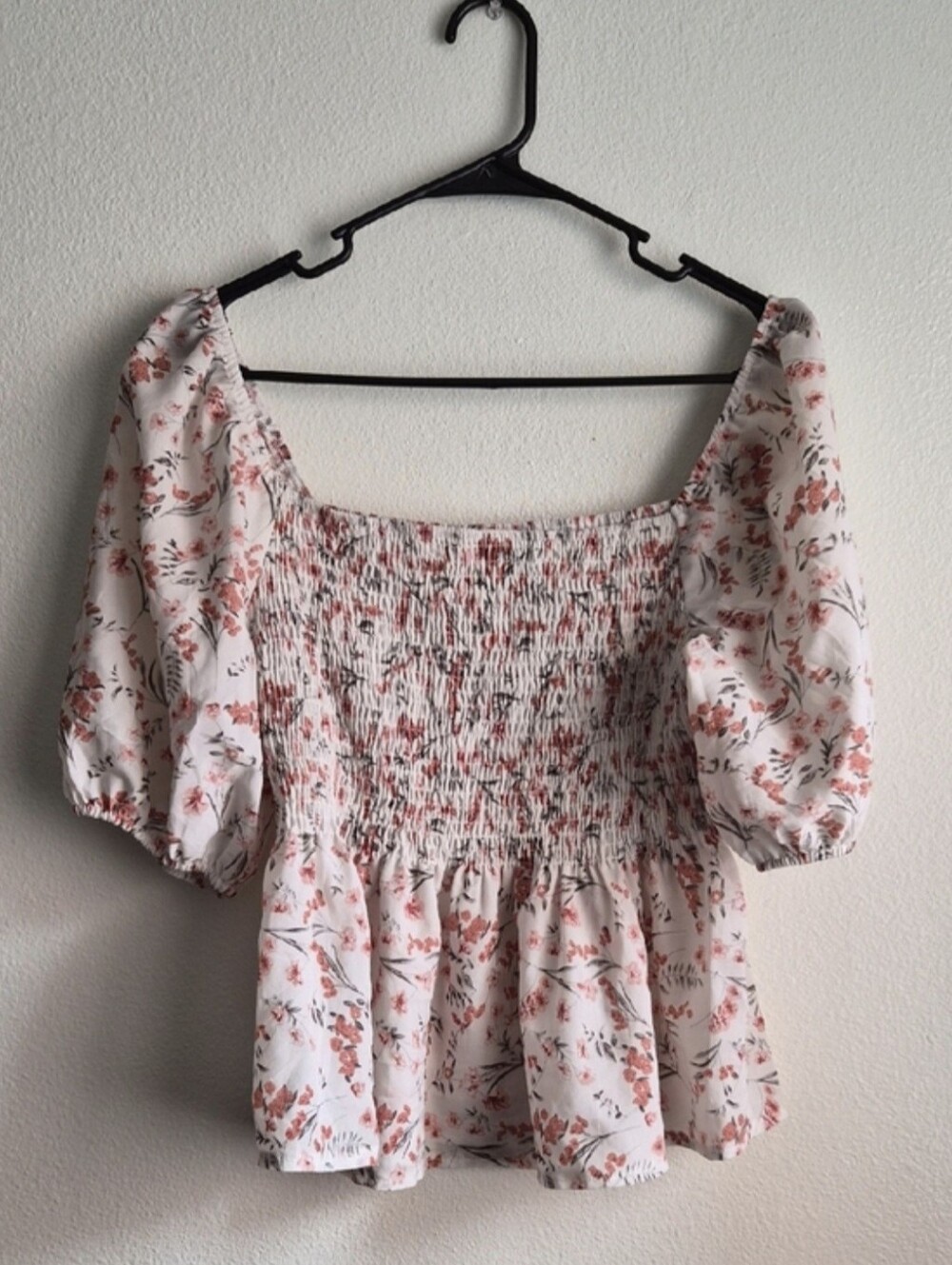 Shein Floral Peplum Crop Top Size L